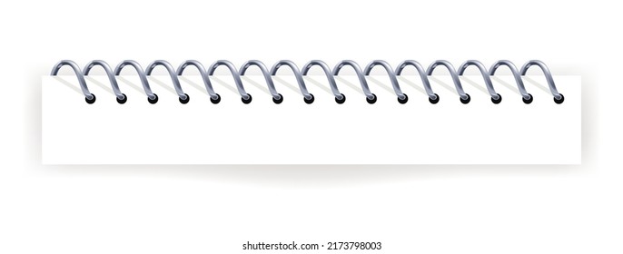 Office or school supplies, isolated paper binder for pages and sheets. Diary or textbook, bookbinder silver or metal, steel wire decoration. Equipment for clipping journals. Vector in flat style