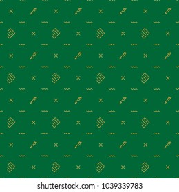 Office and school vector concept: paper notepads with pans. Back to school on a green background.