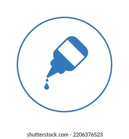 Office science tube glue icon | Circle version icon |