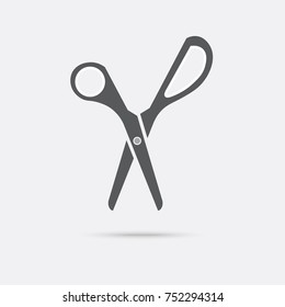 Office scissors black/grey icon