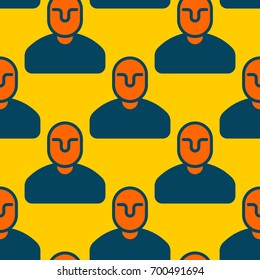 Office seamless pattern. Manager background. People texture
