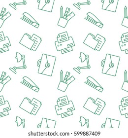 Office seamless pattern vector background