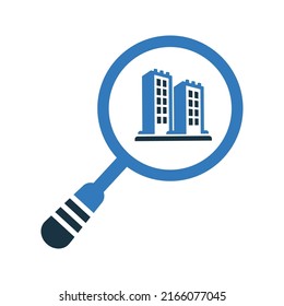 Office, search, business icon. Editable vector illustration.