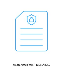 Office secure document file icon
