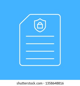 Office secure document file icon