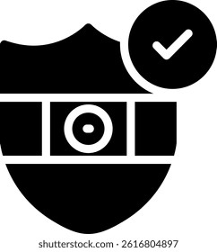 Office Security Glyph Vector Icon Design