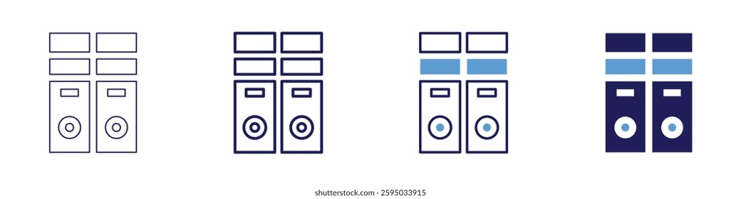 Office service contracts icon in 4 different styles. Thin Line, Line, Bold Line, Duotone. Duotone style. Editable stroke.