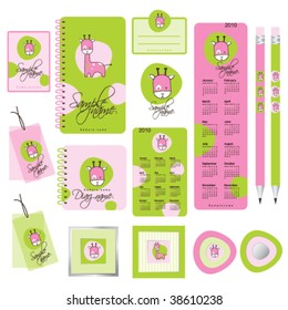 Office set - Cute little giraffe design