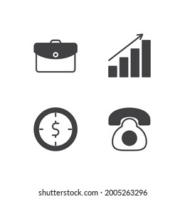 office set icon, isolated office set sign icon, vector illustration