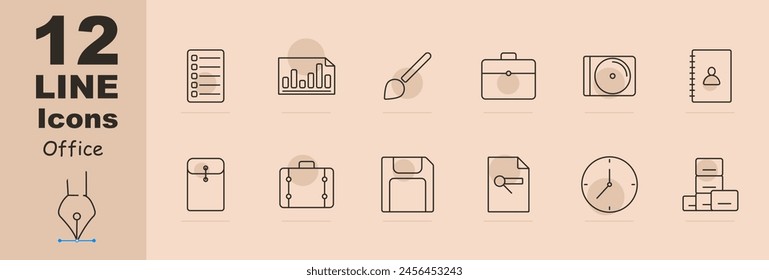 Office set icon. Sliders, settings, human silhouette, scanner, cross, eye, ID, retina scanner, tablet, quadcopter, drone, intersection of circles, layers, router, object. Modern technology concept.