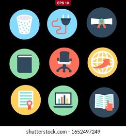 Ilustración vectorial del conjunto de iconos de Office