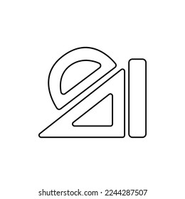 office set icon, vector illustration