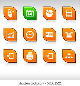Office set of leaf color icons.