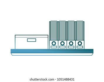 office shelf carton box and folder files