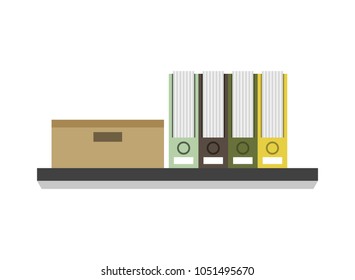 office shelf carton box and folder files