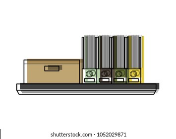 office shelf carton box and folder files