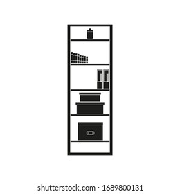 office shelf on white background