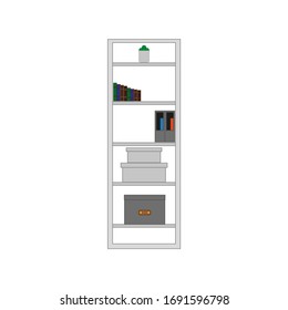 office shelf on white background