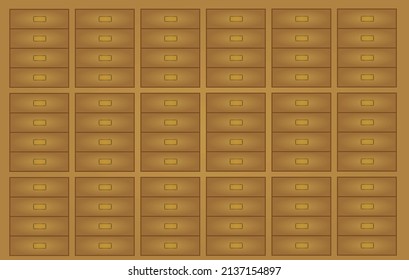 Office shelves archive. vector illustration