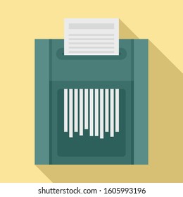 Office shredder icon. Flat illustration of office shredder vector icon for web design