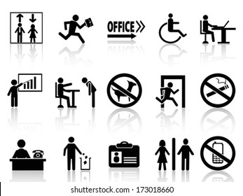 office sign icons set