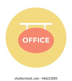 Office Signboard Vector Icon