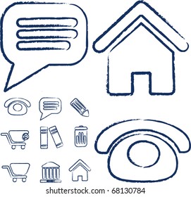 carteles de oficina. versión de esbozo. vector