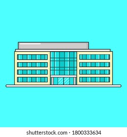 Office Simple Flat Style Illustration Stock Vector (Royalty Free ...