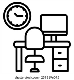 Office Simple Icon Vector Illustration Concept