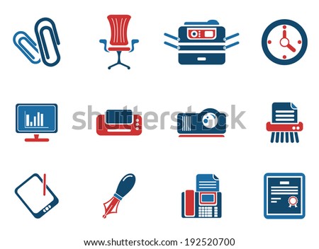 Office simple vector icons
