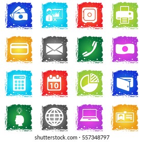 Office simply symbol in grunge style for user interface design
