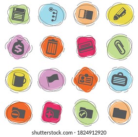 Office simply symbols for web and user interface