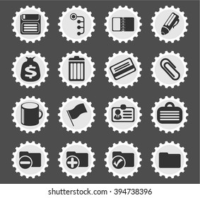 Office  simply symbols for web and user interface
