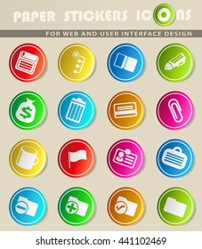 Office simply symbols for web and user interface