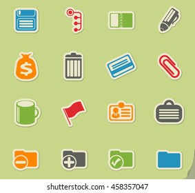 Office simply symbols for web and user interface