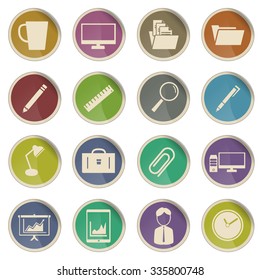 Office simply vector icon set