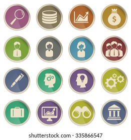 Office simply vector icon set