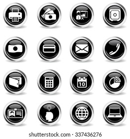 Office simply vector icon set