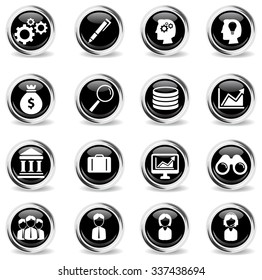 Office simply vector icon set