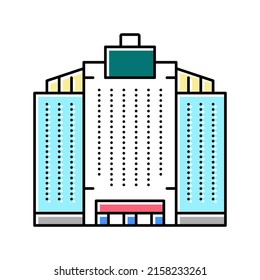 office skyscraper building color icon vector. office skyscraper building sign. isolated symbol illustration