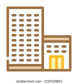 office skyscraper color icon vector. office skyscraper sign. isolated symbol illustration