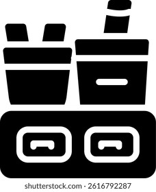 Office Snacks Glyph Vector Icon Design