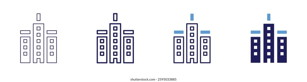 Office software solutions icon in 4 different styles. Thin Line, Line, Bold Line, Duotone. Duotone style. Editable stroke.