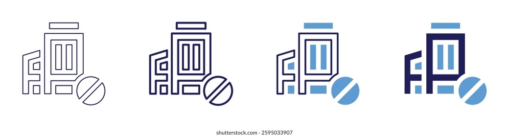 Office solutions icon in 4 different styles. Thin Line, Line, Bold Line, Duotone. Duotone style. Editable stroke.