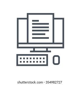 Office space icon suitable for info graphics, websites and print media. Colorful vector, flat icon, clip art.
