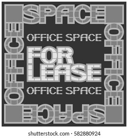 Office space for lease.
Poster for commercial purposes, use individuals and professionals for real estate transactions.