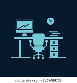 Office Space trendy artwork delightful abstract vector illustration colorful valuable design.eps