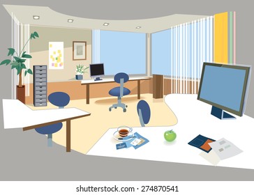 Office space. Vector