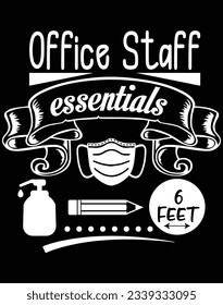 Office staff essentials EPS file for cutting machine. You can edit and print this vector art with EPS editor.