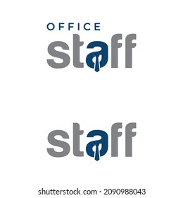 office staff logo staff wordmark logo template